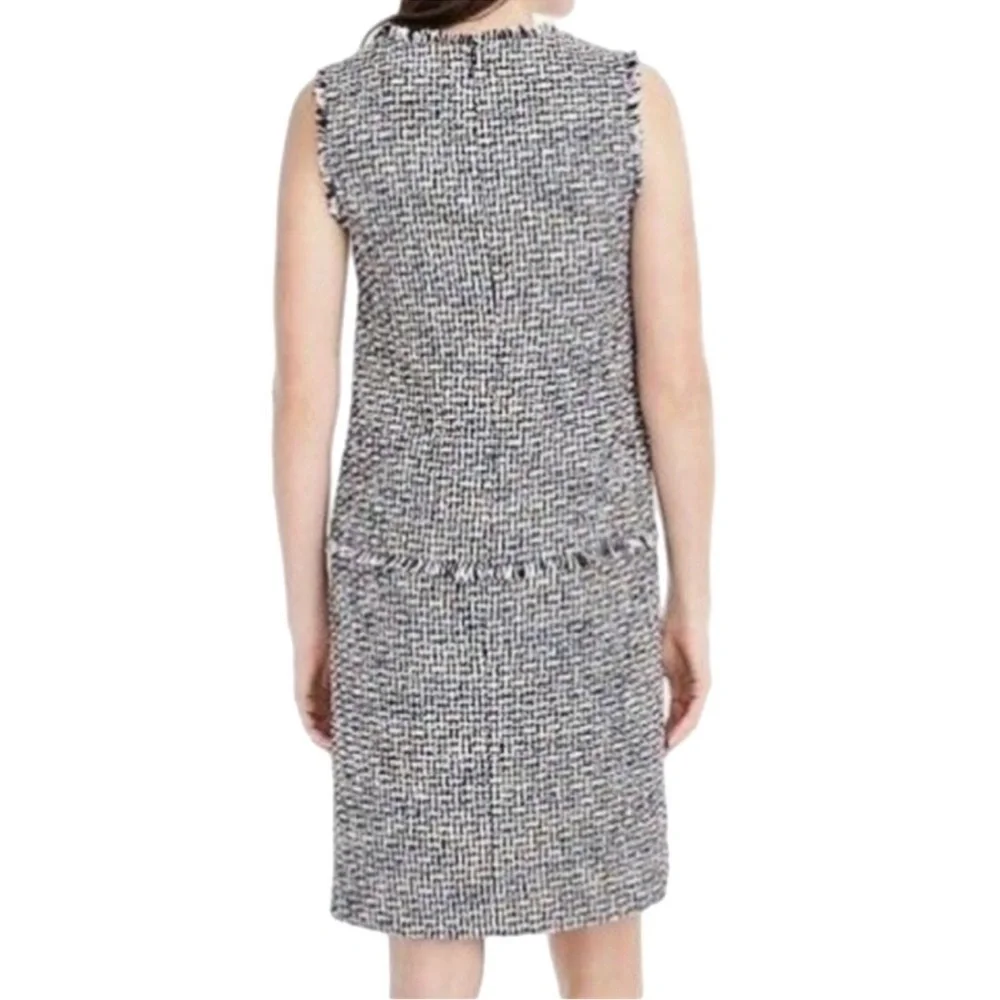 J. Crew Sheath Fringe Tweed Dress